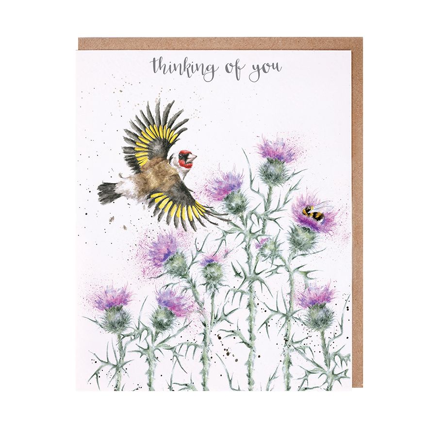 Wrendale Card 'The Thistle Finch'