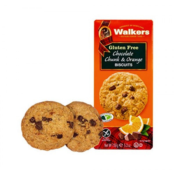 Walker's Gluten Free Chocolate Chunk & Orange Biscuits