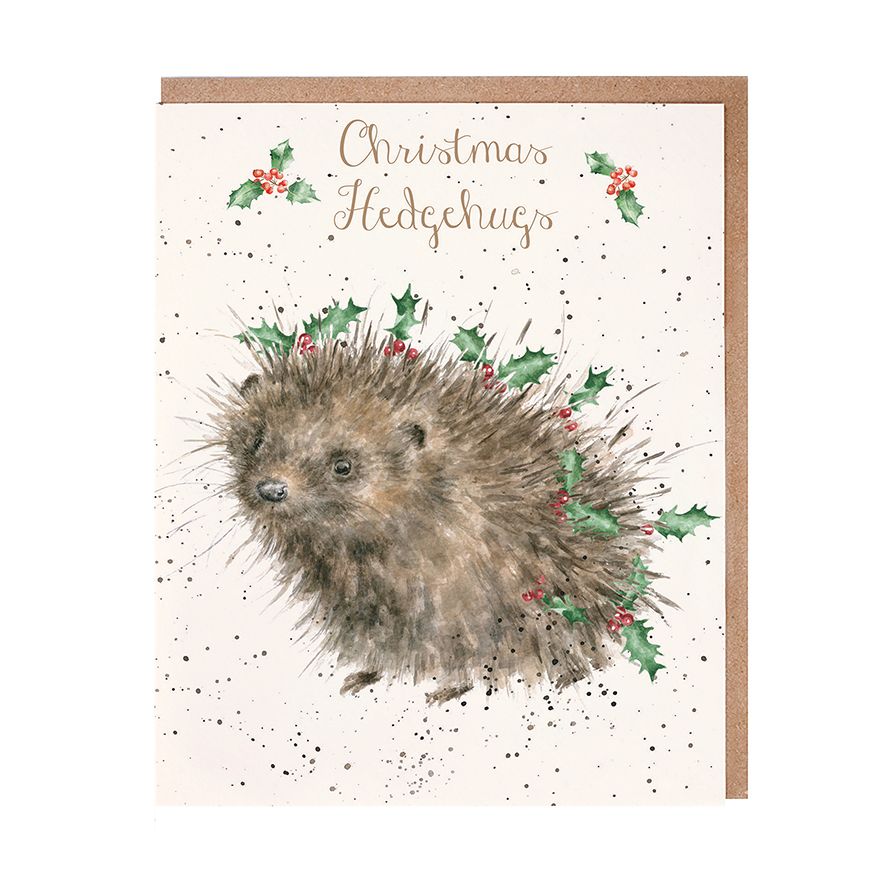 'Christmas Hedgehug' Wrendale Card Pack
