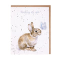 'Holly Blue' Rabbit Thinking of You Card