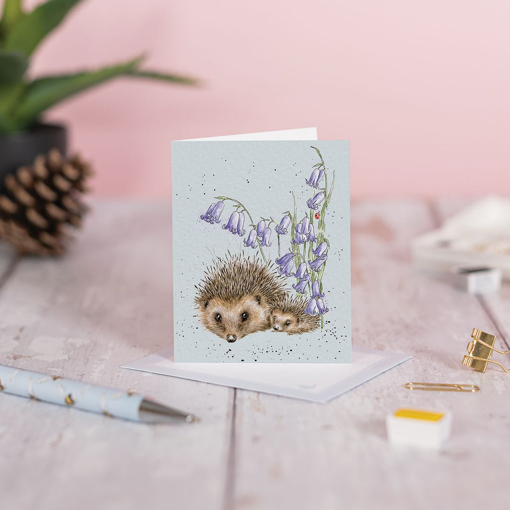 Wrendale Mini Card 'Love and Hedgehugs'