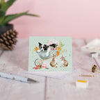 Wrendale Mini Card 'Sleeping on the Job'