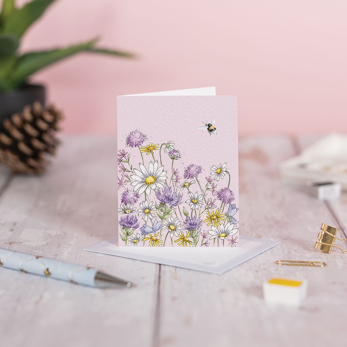 Wrendale Mini Card 'Just Bee-cause'