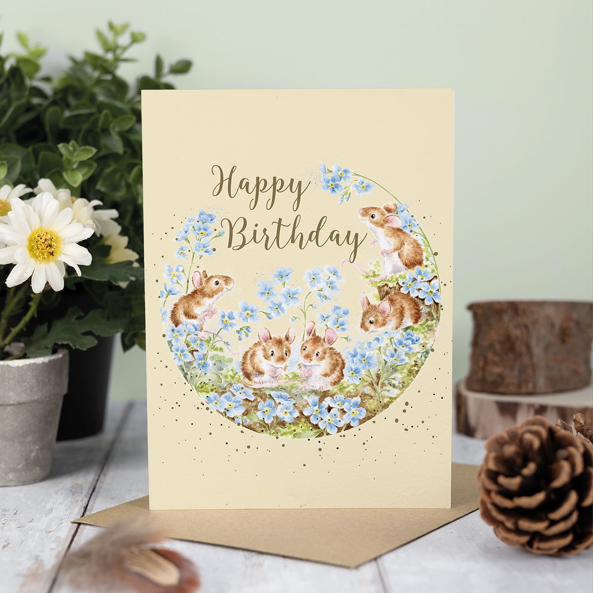 Wrendale Card 'Forget Me Not'