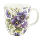 Pretty Chintzy Purple Pansies Java Mug