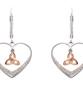 Shanore Rose Gold Plate Trinity Drop Earrings