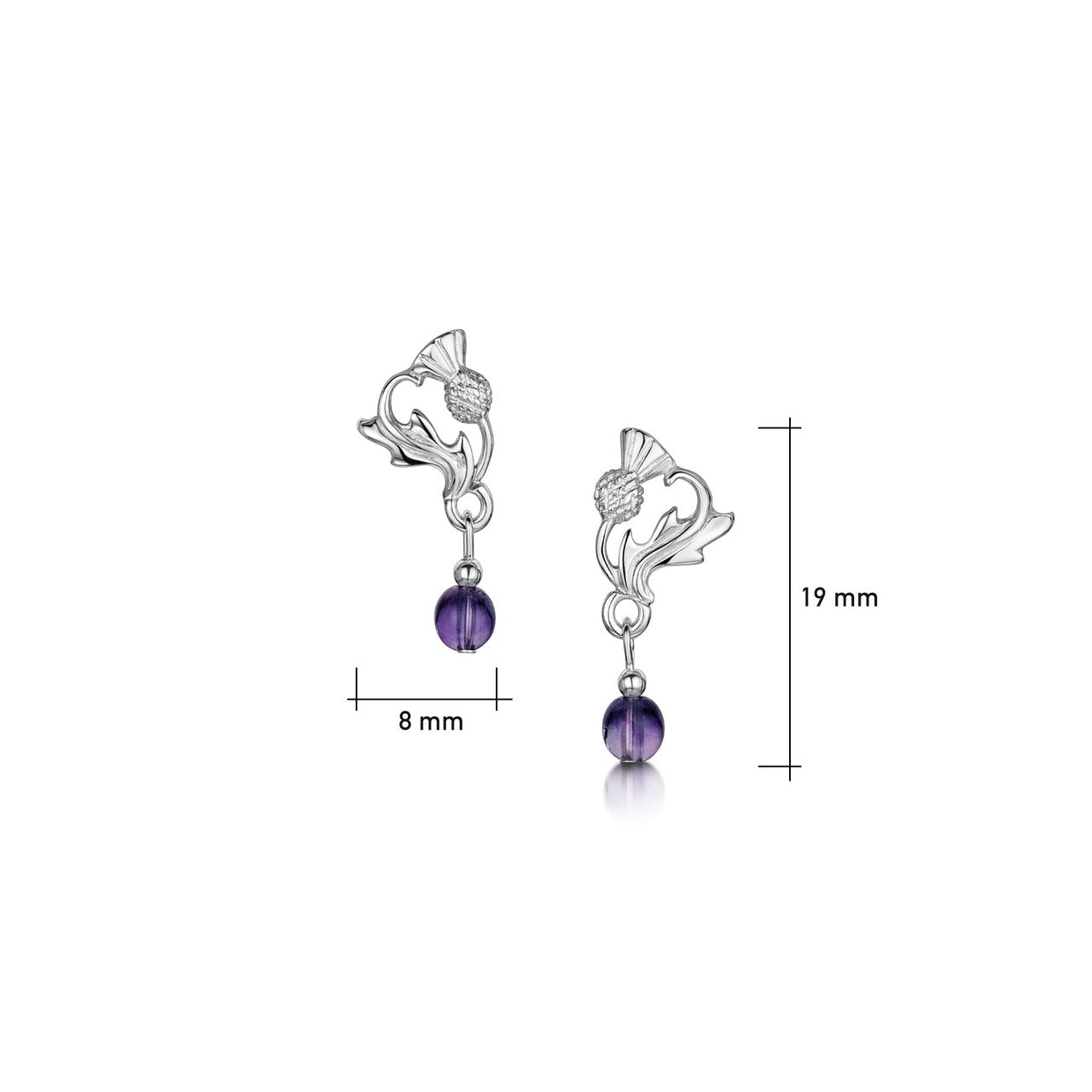 Thistle Small Silver Studs