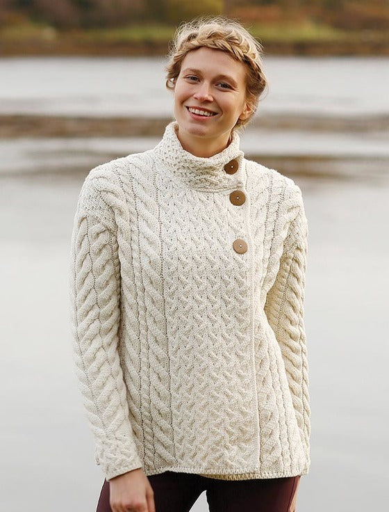 Aran Asymmetrical Cardigan