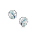 Arctic Stream Stud Earrings in Arctic Blue Enamel