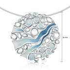 Arctic Stream Necklet in Arctic Blue Enamel