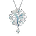 Arctic Stream Droplet Dress Pendant in Arctic Blue Enamel