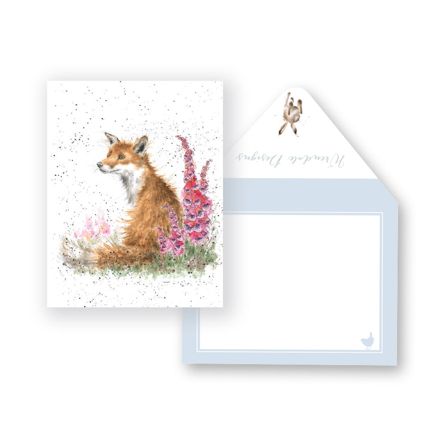 Wrendale Mini Card 'Foxgloves'
